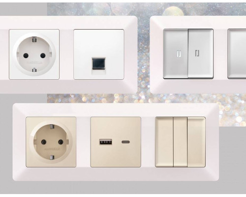 Рамка на 2 поста Ambrella Volt Line AF110202