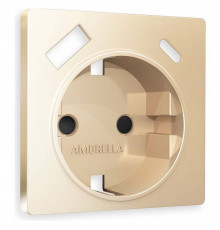 Накладка для розетки с заземлением и со шторками и 2хUSB type A и C Ambrella Volt Quant AP6100