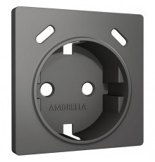 Накладка для розетки с заземлением и со шторками и 2хUSB type С Ambrella Volt ALFA AP6605