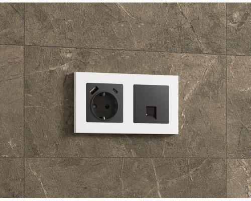 Накладка для розетки RJ-11 или RJ-45 Ambrella Volt Quant AP9120