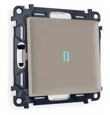 Выключатель одноклавишный с подсветкой без рамки Ambrella Volt Quant MA362020