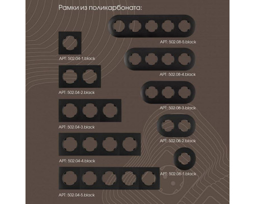 Кнопка звонка для жалюзи с подсветкой без рамки Arte Milano 202 202.37-1.black