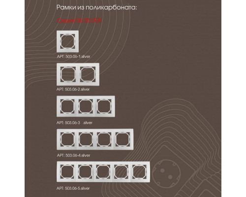 ТВ-розетка без рамки Arte Milano am-206 206.42-1.silver