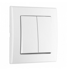 Выключатель двухклавишный Arte Milano SET06-1 SET06-1-30-2 silver