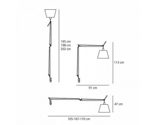 Основание для торшера Artemide Tolomeo Mega 0778010A