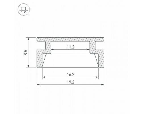 Профиль для плинтусов Arlight HR-2000 ANOD 019190