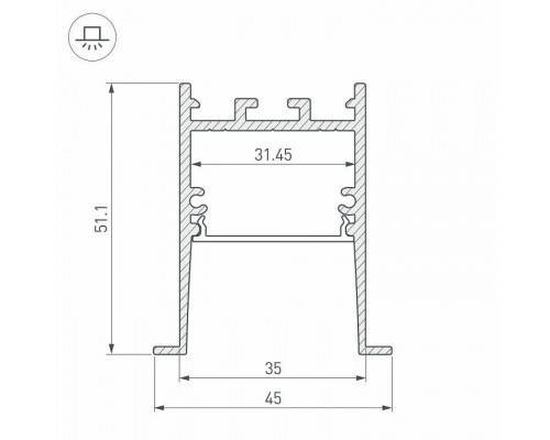 Профиль встраиваемый Arlight SL-COMFORT 031767