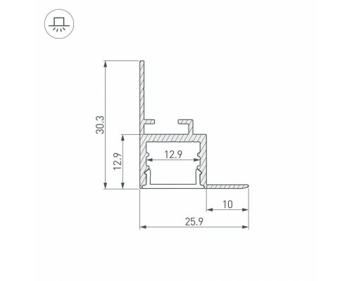 Профиль для карнизов Arlight ARH-CEIL 034977