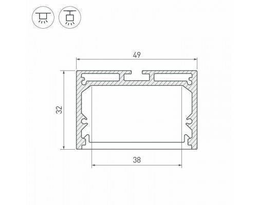 Профиль накладной Arlight SL-LINE 37467