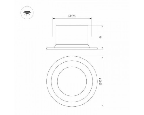 Встраиваемый светильник Arlight MS-DROP-BUILT 041499