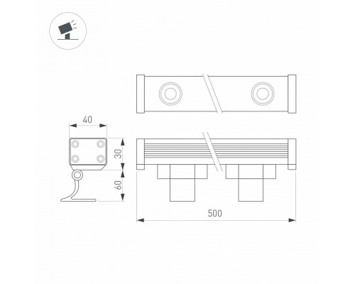 Настенный прожектор Arlight AR-LINE 042175