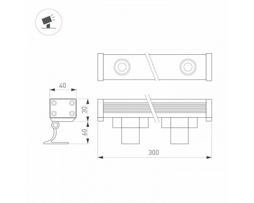 Настенный прожектор Arlight AR-LINE 045366