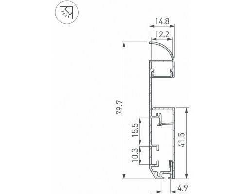 Профиль для плинтусов Arlight ARH-PLINTUS 045452