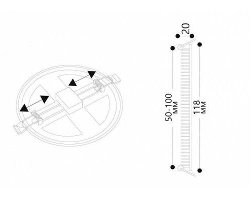 Встраиваемый светильник Arte Lamp Mesura A7973PL-1WH