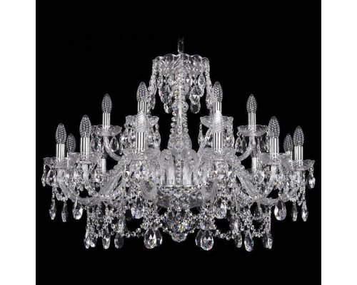 Подвесная люстра Bohemia Ivele Crystal 1411 1411/12+6/300/Ni