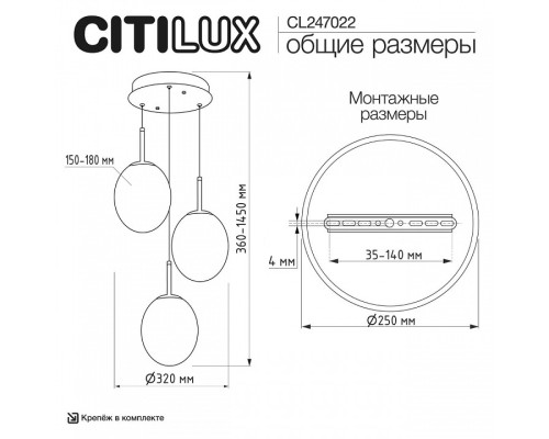 Подвесной светильник Citilux Signature CL247022