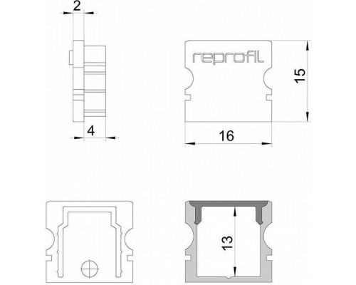 Набор из 10 заглушек для профиля Deko-Light P-AU-02-10 978052