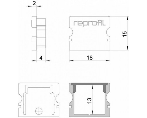 Набор из 10 заглушек для профиля Deko-Light P-AU-02-12 978060