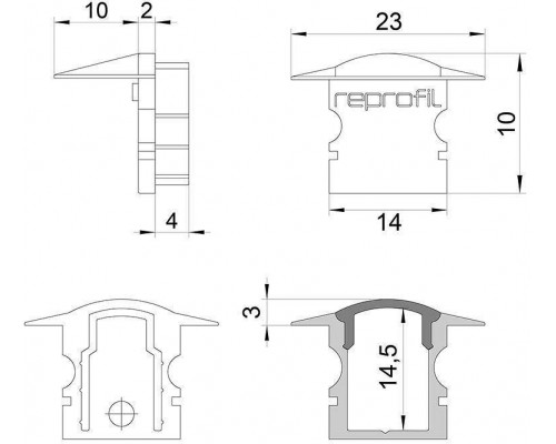 Набор из 10 заглушек для профиля Deko-Light F-ET-02-08 978621