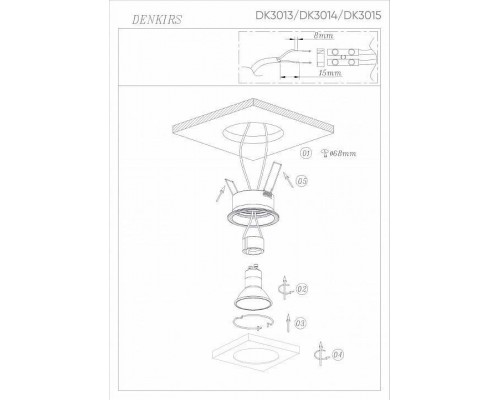 Встраиваемый светильник Denkirs DK3012 DK3015-BK