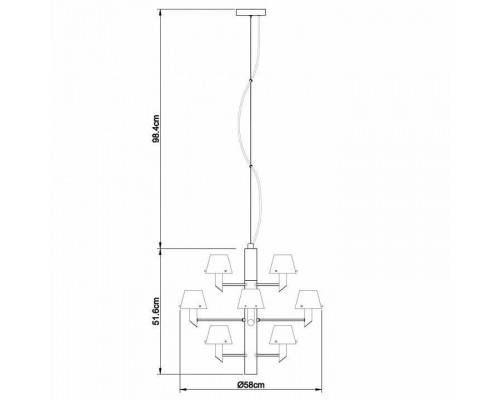 Подвесная люстра Divinare Albero 1680/02 LM-12