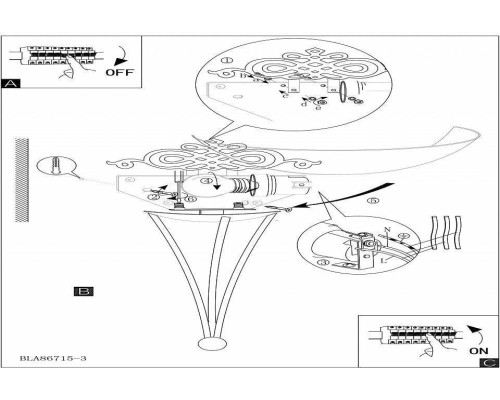 Накладной светильник Eglo Mestre 415 мм 86715