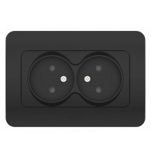 Розетка двойная без заземления и со шторкой Elbi Eleсtriс Jazz 508-014800-918