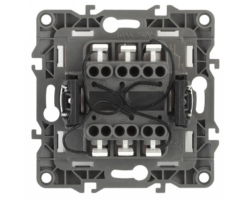 Выключатель двухклавишный с подсветкой без рамки Эра Эра 12 12-1004-06