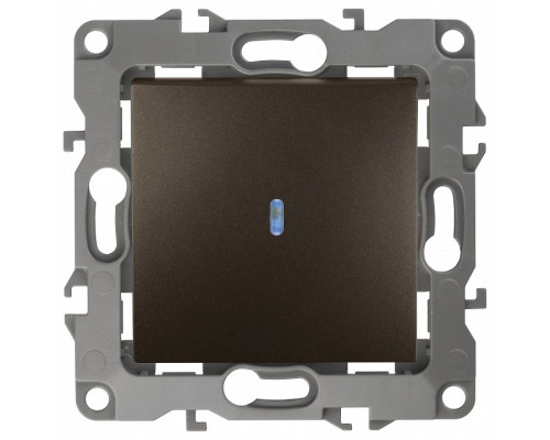 Выключатель одноклавишный с подсветкой без рамки Эра Эра 12 12-1102-13