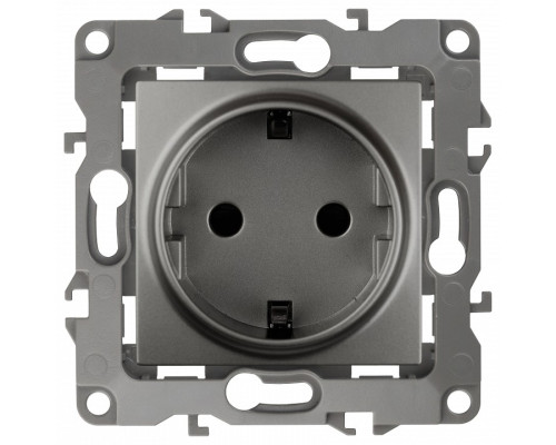 Розетка с заземлением, без рамки Эра Эра 12 12-2101-12