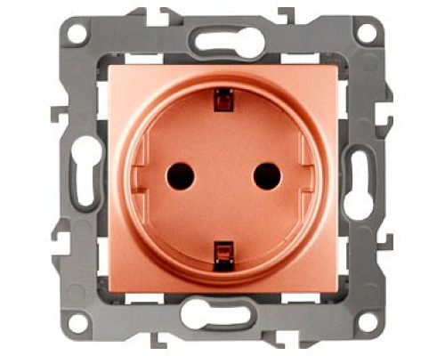 Розетка с заземлением, без рамки Эра Эра 12 12-2101-14
