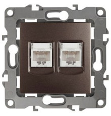 Розетка двойная Ethernet RJ-45 без рамки Эра Эра 12 12-3108-13