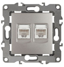 Розетка двойная Ethernet RJ-45 без рамки Эра Эра 12 12-3108-15