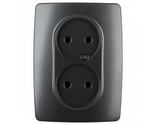 Розетка двойная без заземления Эра Эра 12 12-2107-05