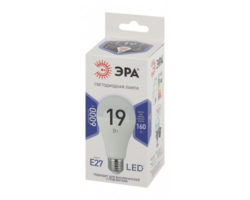 Лампа светодиодная Эра Стандарт LED A65-19W-860-E27