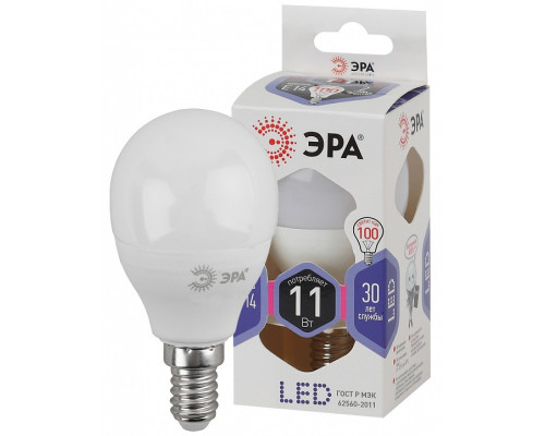 Лампа светодиодная Эра Стандарт LED P45-11W-860-E14