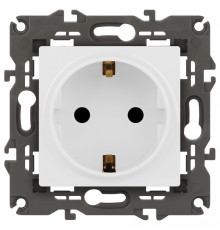 Розетка с заземлением и со шторкой, без рамки Эра Эра Elegance 14-2102-01