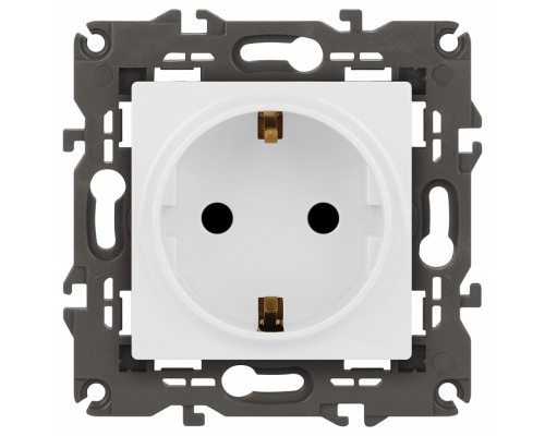 Розетка с заземлением и со шторкой, без рамки Эра Эра Elegance 14-2102-01