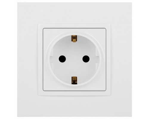 Розетка с заземлением и со шторкой, без рамки Эра Эра Elegance 14-2102-01