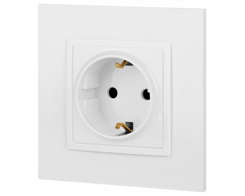 Розетка с заземлением и со шторкой, без рамки Эра Эра Elegance 14-2102-01