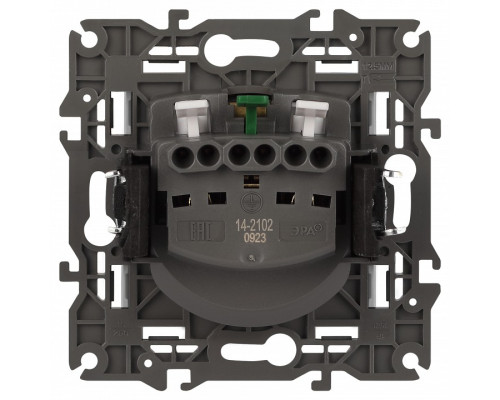 Розетка с заземлением и со шторкой, без рамки Эра Эра Elegance 14-2102-01