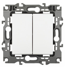 Переключатель двухклавишный без рамки Эра Эра 12 12-1112-01М