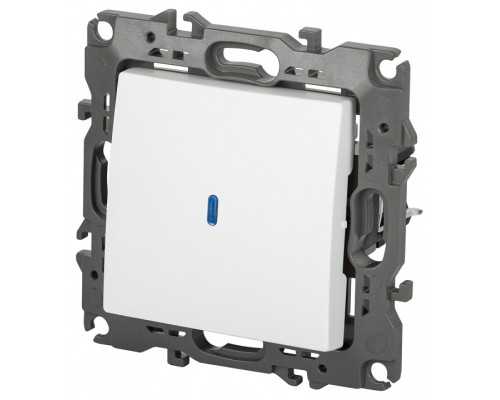 Выключатель одноклавишный с подсветкой без рамки Эра Эра 12 12-1102-01М