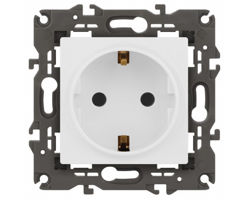 Розетка с заземлением, без рамки Эра Эра Elegance 14-2101-01М