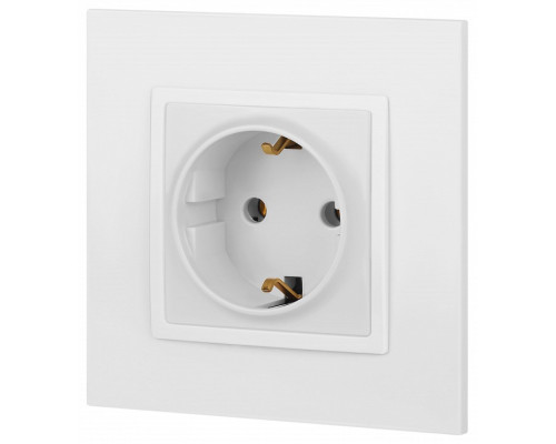 Розетка с заземлением, без рамки Эра Эра Elegance 14-2101-01М