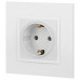Розетка с заземлением, без рамки Эра Эра Elegance 14-2101-01М