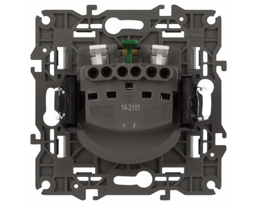 Розетка с заземлением, без рамки Эра Эра Elegance 14-2101-01М