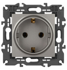 Розетка с заземлением, без рамки Эра Эра Elegance 14-2101-16