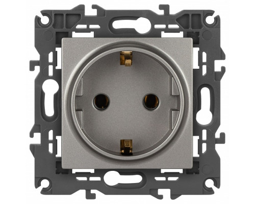 Розетка с заземлением, без рамки Эра Эра Elegance 14-2101-16
