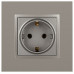 Розетка с заземлением, без рамки Эра Эра Elegance 14-2101-16